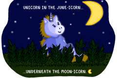 Unicorn in the June-icorn/Dog in 4 Seasons